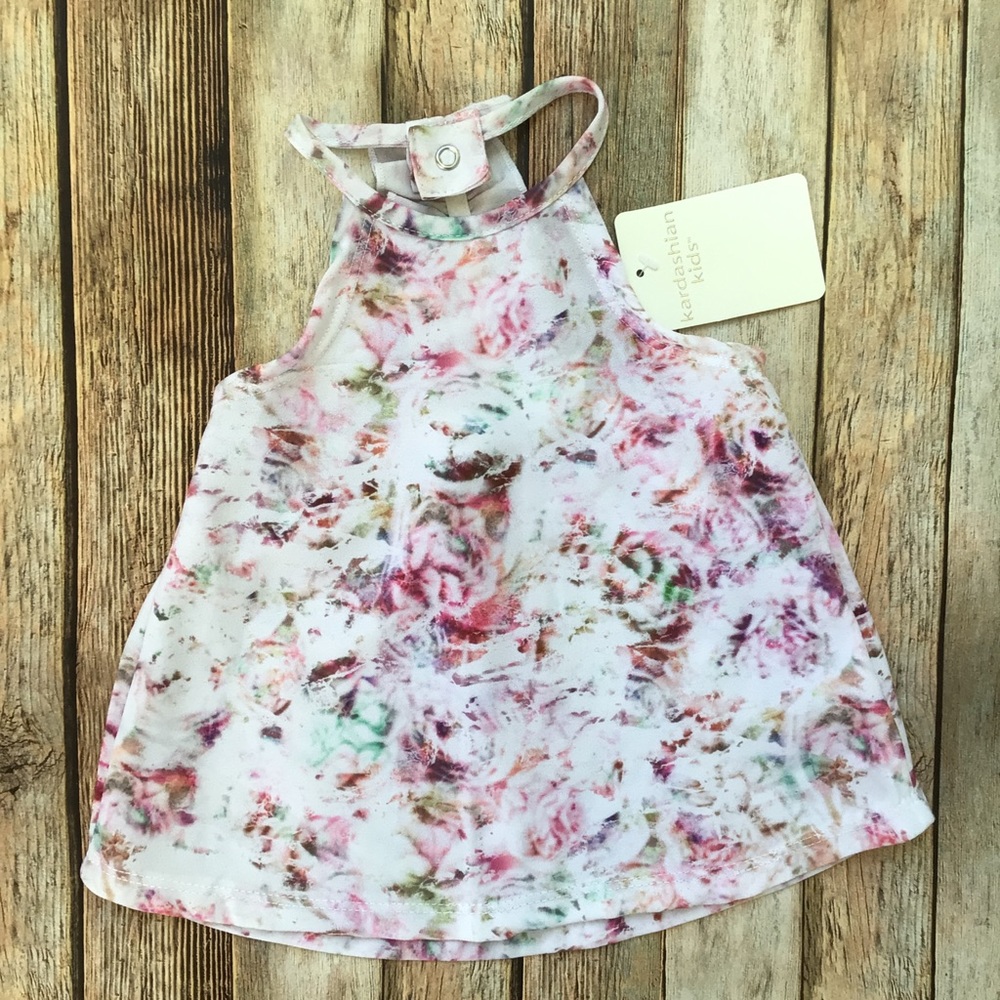 Kardashian Kids Ruffle Back Floral Tank/Dress